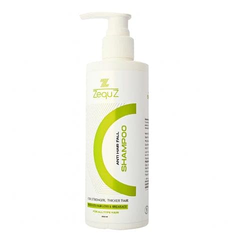 Z.eq..uZ Anti Hair Fall Shampoo, Reduces Hair Loss and Breakage, for Stronger Thicker Hair, All Hair Types