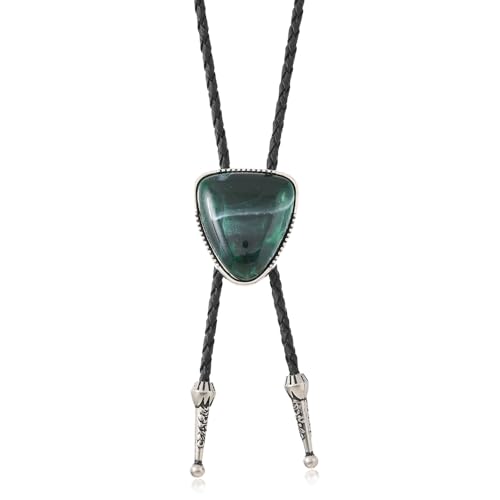 Image of Joxevyia Bolo Tie for Men Vintage Cow Skull Leather Rope Western Cowboy Necktie Vintage Bola Tie Gift for Him
