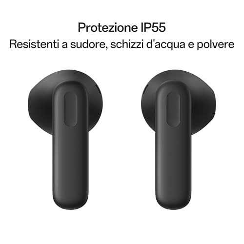 OPPO Enco Buds3 Écouteurs True Wireless, 42h d'autonomie, Pilote Dynamique de 12,4 mm, BT 5,4, Commandes tactiles, Annulation du Bruit Passif, Android et iOS, IP55, [Version Italienne], Noir