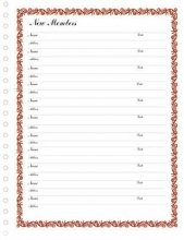 Misc. Supplies Church Binder Refill Sheets New Members Book