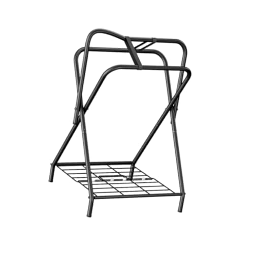Menolana Horse Saddle Rack for Horse Trailer Saddle Stand Equestrian Accessories Saddle Storage Rack Standing Saddle Holder for Farm