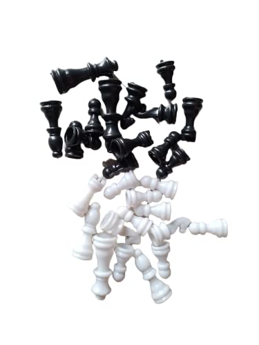 Image of CABRIO Plastic Chess Coins(goti) Set of 32 Non Magnetic Chess Pieces for All Type Chess Board