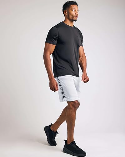 Real Essentials 5 Pack: Men’s 9" Mesh Shorts – Athletic Gym, Workout, Basketball, Running, Casual Lounge Activewear Pockets