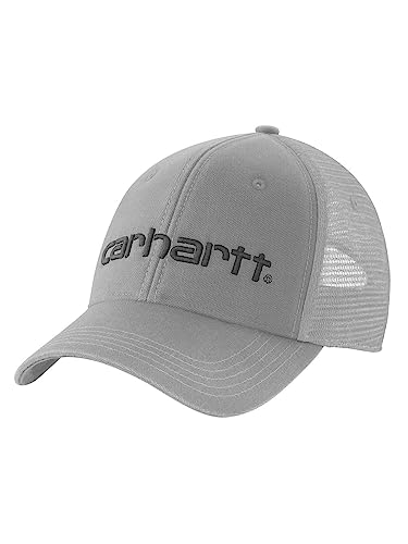 Carhartt Herren Canvas Mesh-Back Logo Graphic Cap Baseballkappe, Asphaltfarben/Schwarz, Einheitsgröße