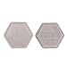 DesignSter Velvet Ring Box Hexagon - Premium Gorgeous Vintage Double Ring Display Holder with Detachable Lid for Proposal, Engagement, Wedding, Ceremony (Gray)