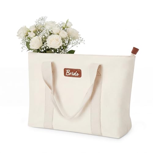 Image of AW BRIDAL Mrs Bride Canvas Tote Bag - Bridal Shower Gifts for Bride to Be