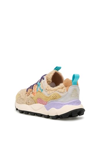 Flower Mountain Para Mujer. 2017817 Zapatillas De Piel Yamano3 Beige (36), Plano, Cordones, Casual - 4