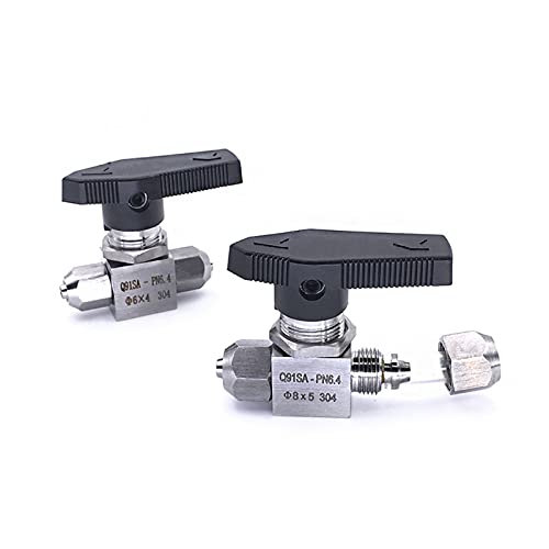 Mkfahif Fit 6/8/10/12Mm Tube Hose Quick Twist Ball Valve Ss304 Stainless Stel Water Gas Fuel Oil Pneumatic (Wiring Control : 10X6.5Mm) #TOP3