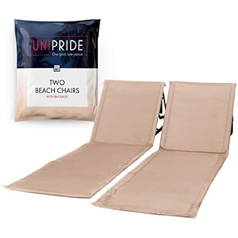 Strandstühle für Erwachsene, zusammenklappbar, leicht (2er-Set) - Campingstuhl, Chaiselonge, Rasenstühle für Outdoor, Entspannung und Sonnenbräunung - Braun Cover