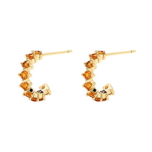 Boucles d'oreilles clous en zircon éclatant au fini joaillerie