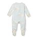 Burt's Bees Baby Boys' Organic Cotton Sleep and Play Footed Pajamas, One-piece Zip Front Romper, Baby Essentials