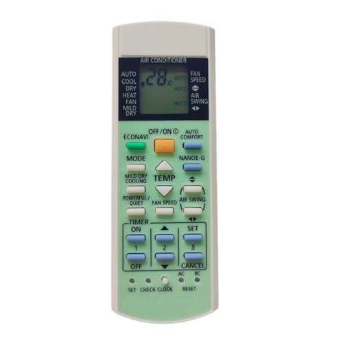 Image of Upix AC Remote No. 187 (No Backlight), Compatible /Replacement for Panasonic Inverter AC Remote Control (Exactly Same Remote Will Only Work)