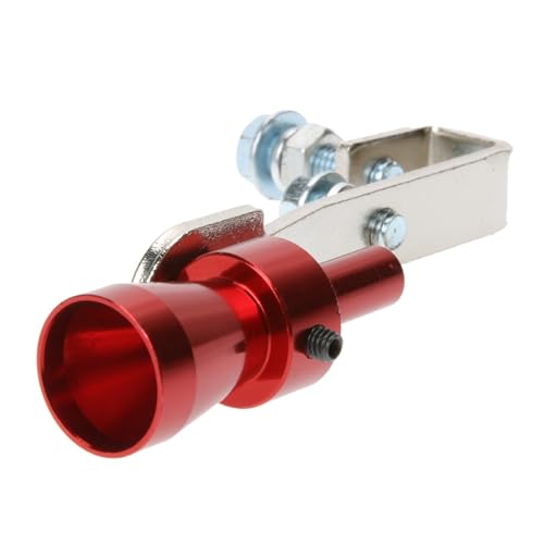 Silenciadores de coche Simulador de sonido Universal para coche, silbato Turbo, silenciador tubo escape, soplado, estilismo para, instrumentos afinación(Red)