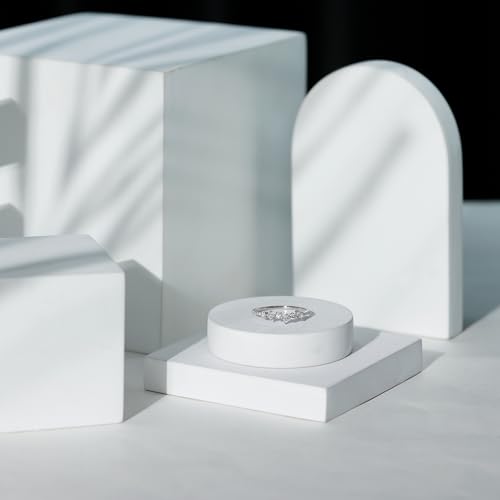 Moissanite Half Eternity Band Ring for Women, Certified Wedding Band Ring, D Color VS1 Clarity - With Jewelry Box3