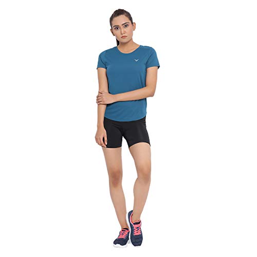 Image of Invincible Women's Trending Fashion Athleisure Open Back Top (Teal, Small)