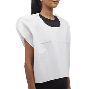 McKesson Exam Capes [100 Count] Tissue/Poly/Tissue, Disposable Medical Gowns, Front/Back Opening Without Closure, White