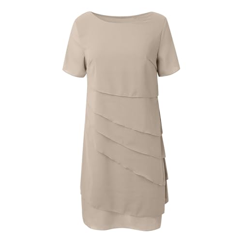 Womens Cocktail Dresses for Wedding Guest Light Green Dress for Women Swing a line Black tie Dress Vacation Dresses Ruffled 2024 Summer Outfits Off Shoulder Tshirts Stretchy Casual Mini - Image 3