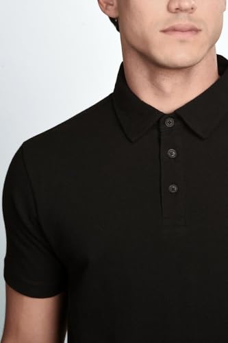 Polo para hombre untouched premium Supima Piqué con Lycra – algodón de lujo suave, elástico y transpirable miniatura 2
