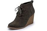 Nautica Womens Vaeda Lace-Up Boot Wedge Ankle Bootie