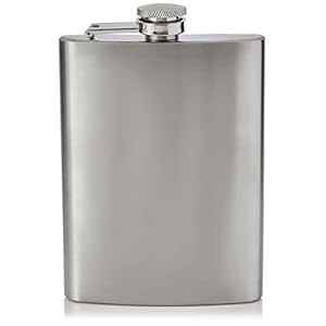 Premier Housewares Flachmann, Boom Design, roestvrij staal, rood, 6 oz