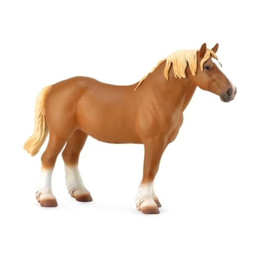 Handgefertigte Belgisches Zugpferd Figur