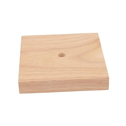 DONFAMDS 2pezzi Base Lampada Quadrata in Legno Massello Illuminazione Da Tavolo Accessorio Portalampada Sicuro e Duraturo Per Soggiorno e Interni