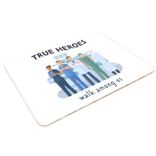 Sets de table souples en liège True Heroes format 39,5x28,5 cm blanc - 3