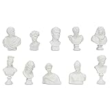 10Pcs/Set Greek Sculpture Resin Greek Statue，Greek God Statue Miniature Art Ornaments, for Home...