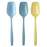 Rosti Mepal Set of 3 Melamine BPA Free Heat Resistant Large Kitchen Spoons Retro