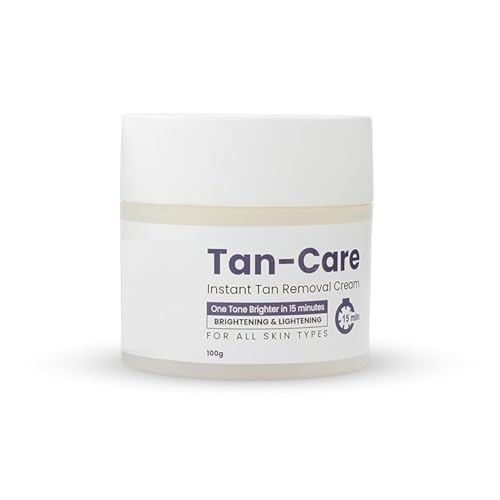 Tan Care Cream for Instant Tan Removal in 15 min & helps to restore radiant glow ,Enriched with coconut & carrot seed oil, and olive oil for All Skin types - 100 ml