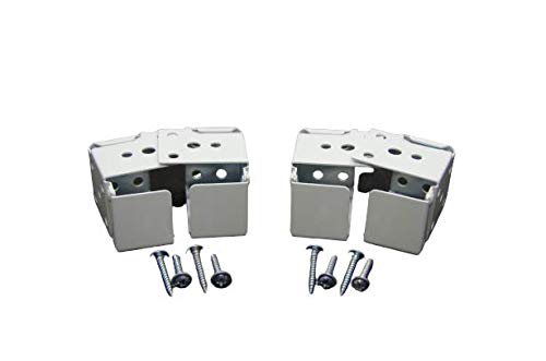 HomeAmore Brackets 1" X 1.5" (2Sets8Screws) White