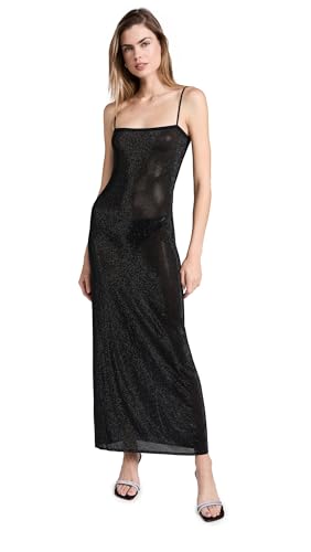 Slip Dress with Clear Bead Hotfix by Alexander Wang - Black at Amazon  Women's Clothing store