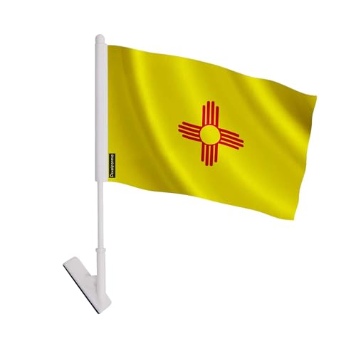 Drapeau Nouveau-Mexique adhésif polyester pour fixer sans colle ni outil vos emblèmes