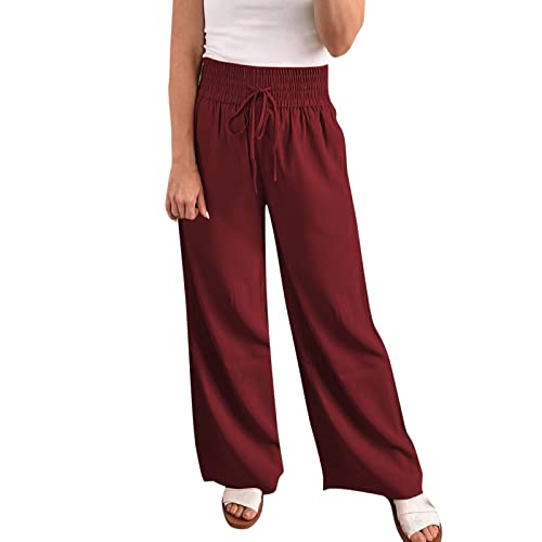 Pantalon décontracté taille moyenne uni pour éliminer l'inconfort