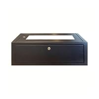 DSIT 3HE Wandschrank Glastür 185mm tief - Schwarz – Ansicht 5