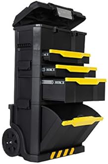 Stanley Rolling Workshop Toolbox, Detachable Toolbox, 1-79-206 & FATMAX Round Top Rigid Tool Bag, Multifunctional Tool Storage Organiser, FMST1-70749