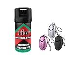 Personal Safety Alarms & Farb-Gel Spray Bundle - Best Used As Legal Criminal Identifier Spray - 40ml Spray & 3pk Alarms