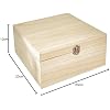 Boîte De Rangement En Bois De Paulownia Zeller 20x20x9.5 Cm – Design Sobre Avec Couvercle – Pour Rangement Organisé à La Maison