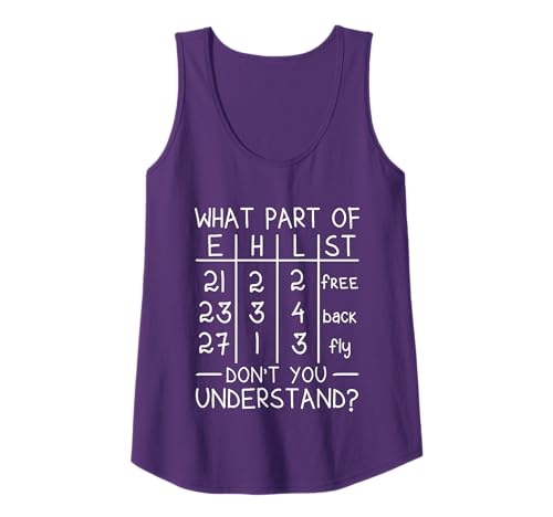 Swimming Swimmer What Part Don't You Understand Swim Team Tank