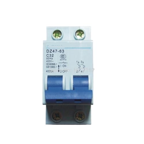 Disjoncteur 2P 32A 400V AC courbe C interrupteur de protection tableau électrique