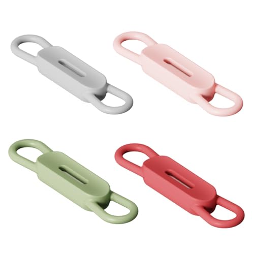 4 Piezas Clips de Soporte de Bolígrafo, Portalápices de Acero Inoxidable, Clips Soportes de Pluma, para Lápiz con Imán, Gadgets de Escritorio, Accesorios de Oficina, Blanco