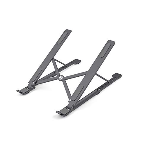 XIANGFAZJ Stojak na laptopa Przenośny stojak na laptopa, stoisko do laptopa Składany stojak stojakowy ze stopu aluminiowego (Color : Black)