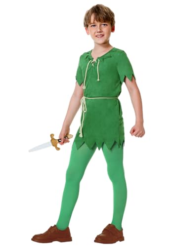 Peter Halloween Shirts V-Neck Green Elf with Roped Placket S