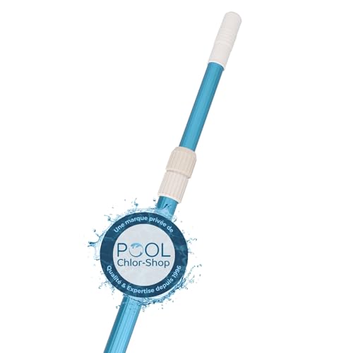 Duraol Perche télescopique en 2 Parties I Perche télescopique en Aluminium de 1,8 m à 3,6 m I Perche de Piscine pour aspirateur de Piscine Manuel &...