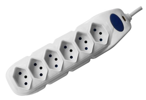 Electraline 862071 Multipresa con 6 Prese, Cavo