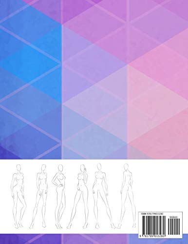 Fashion Sketchbook Figure Template: 430 Large Female Figure Template For Easily Sketching Your Fashion Design Styles And Building Your Portfolio #TOP1