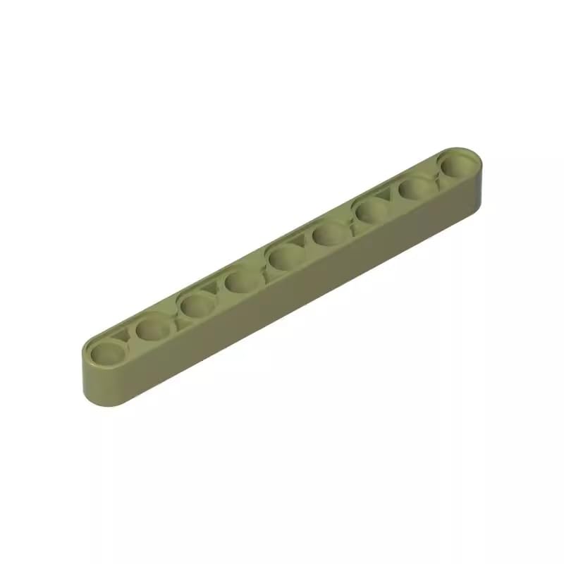 XYEIUGO GDS-666 40490 Technic Beam 1x9 Thick, Olive Green, 50 PCS