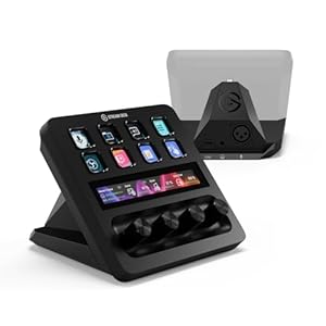 Elgato Stream Deck + XLR – Audio Mixer & Controller, Rear XLR-to-USB Mic Interface, Compatible with any Mic for Podcasting, Streaming, Content Creators, dials and LCD keys, PC/Mac