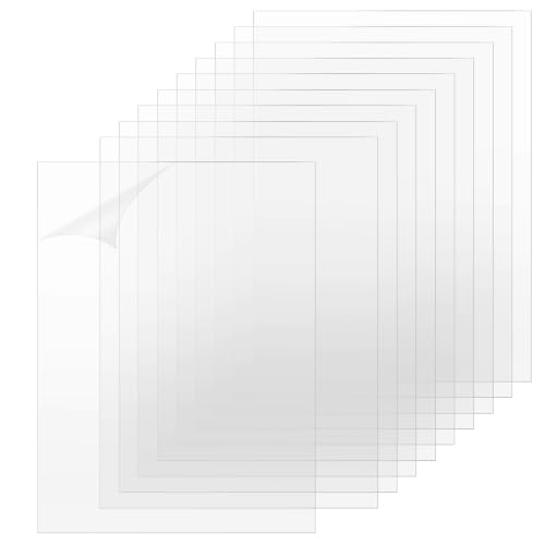 TKOnline 10 PCS Clear Acrylic Sheets, 12" x 16" x 0.01 Plexiglass Sheet