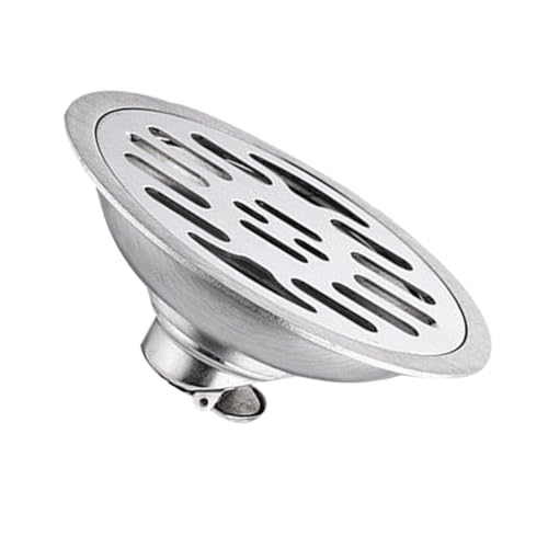 POPETPOP 床ドレン ストレーナー シャワー排水管 器 バス ドレイン ストッパー 排水溝 蓋 ヘア ャー シャワードレン シャワー排水カバー 浴室用品 ステンレス鋼 Silver